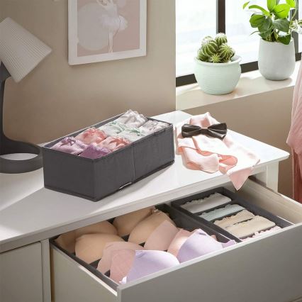 Organisateur de linge pour tiroir GRANT, gris