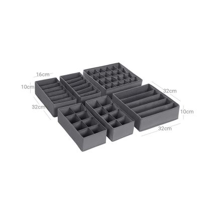 Organisateur de linge pour tiroir GRANT, gris