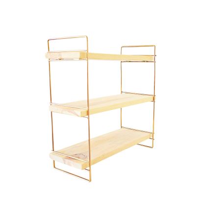 Organisateur d'étagère 45x40 cm doré/marron