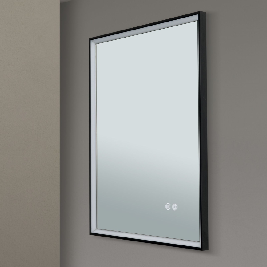 Miroir mural chauffant LED pour salle de bains avec rétroéclairage FRAME LED/48W/230V 3000/4000/6000K 60x45 cm IP44
