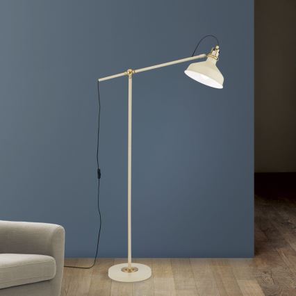 Lampadaire SCHILLER 1xE27/40W/230V crème/bronze