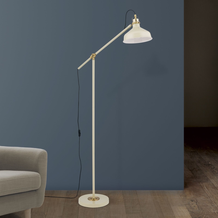 Lampadaire SCHILLER 1xE27/40W/230V crème/bronze