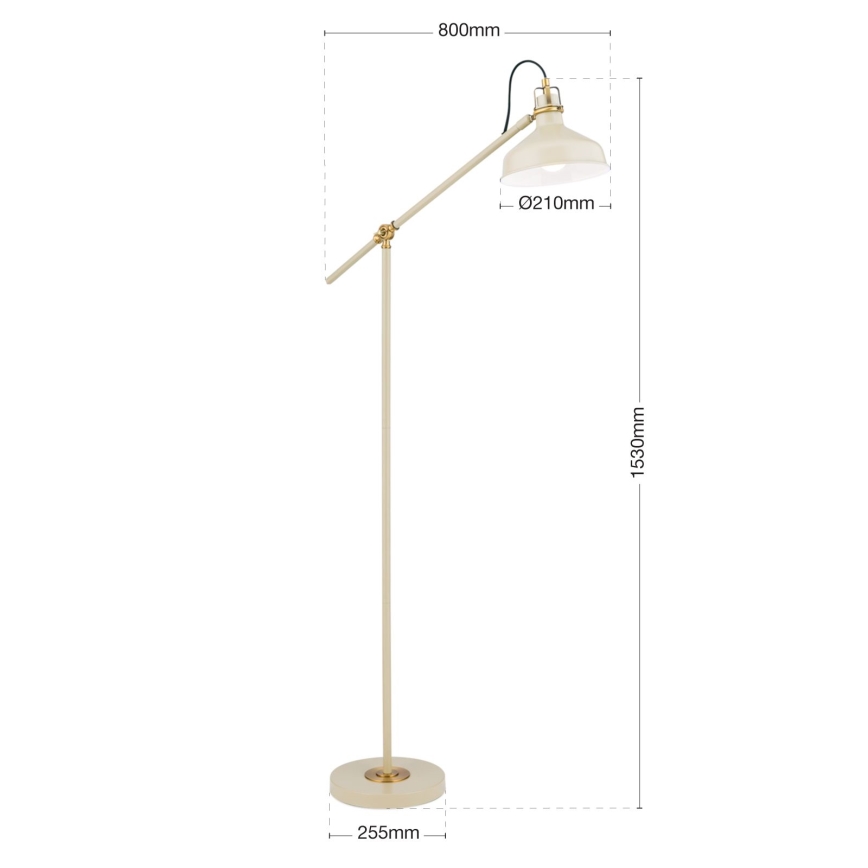 Lampadaire SCHILLER 1xE27/40W/230V crème/bronze