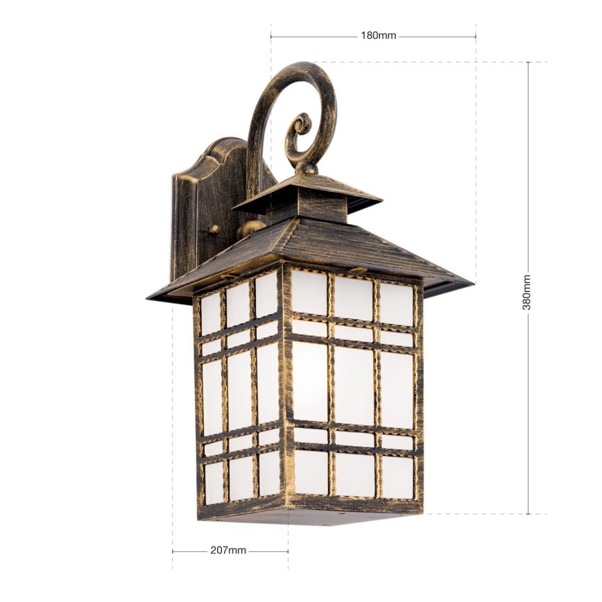 Applique murale extérieure KIKO 1xE27/11W/230V IP44 bronze/patine