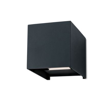 Applique murale extérieure CUBE 2xLED/3W/230V IP54 anthracite