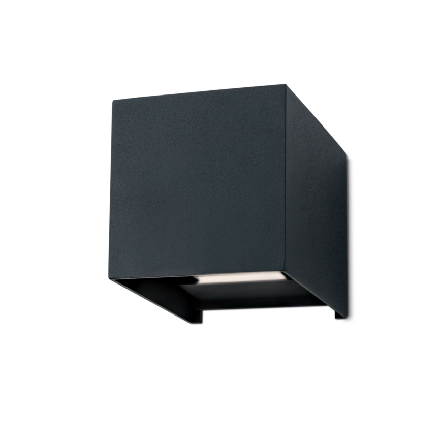 Applique murale extérieure CUBE 2xLED/3W/230V IP54 anthracite