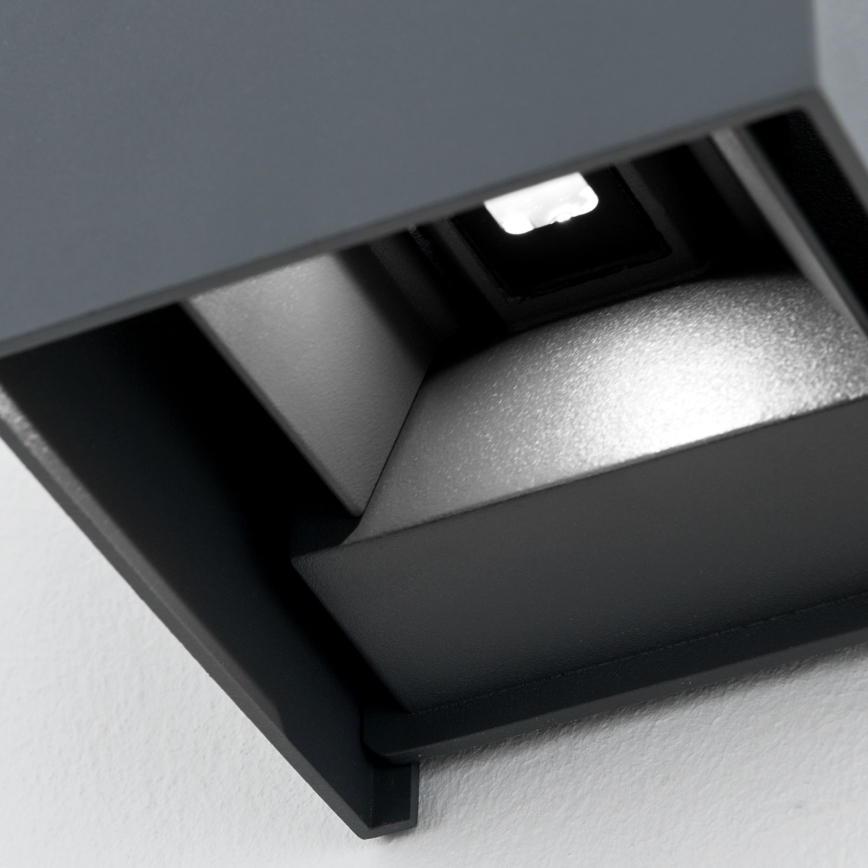 Applique murale extérieure CUBE 2xLED/3W/230V IP54 anthracite