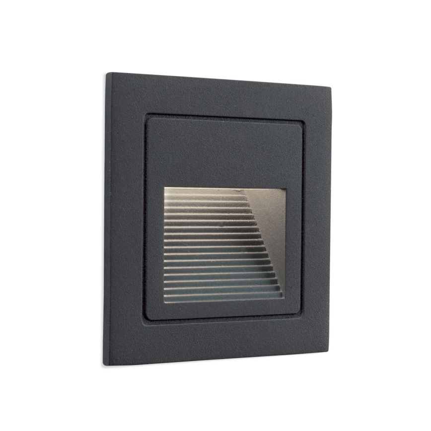 Luminaire encastrable LORO LED/2W/230V IP65 anthracite