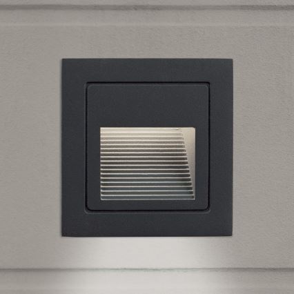 Luminaire encastrable LORO LED/2W/230V IP65 anthracite