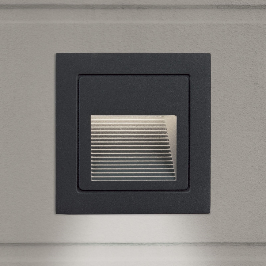 Luminaire encastrable LORO LED/2W/230V IP65 anthracite
