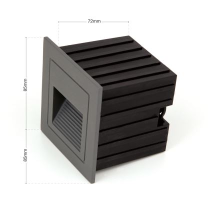 Luminaire encastrable LORO LED/2W/230V IP65 anthracite