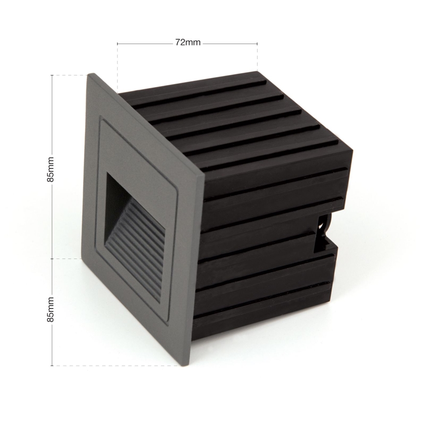 Luminaire encastrable LORO LED/2W/230V IP65 anthracite