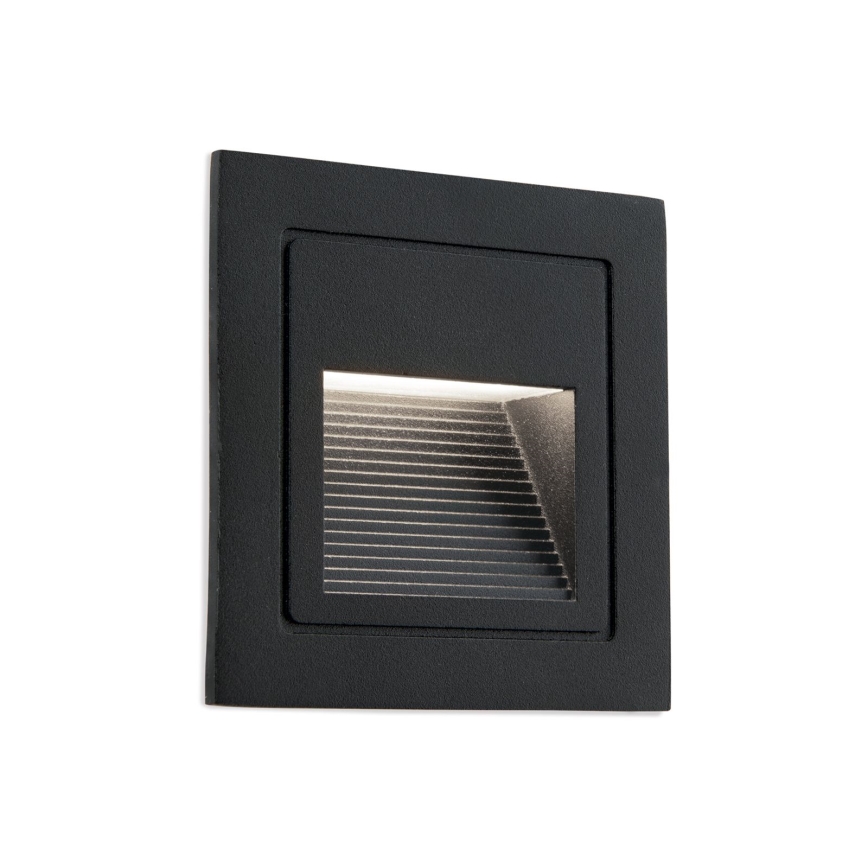 Luminaire encastrable LORO LED/2W/230V IP65 noir