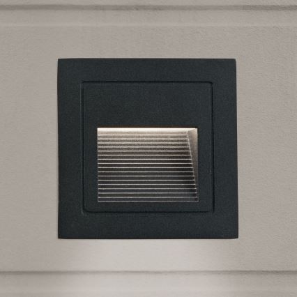 Luminaire encastrable LORO LED/2W/230V IP65 noir
