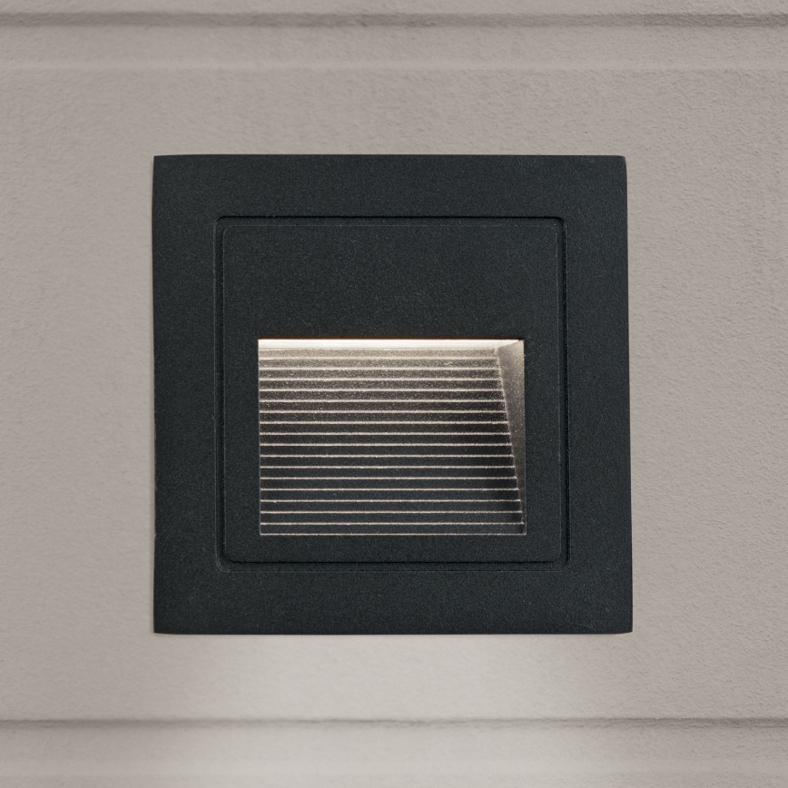 Luminaire encastrable LORO LED/2W/230V IP65 noir
