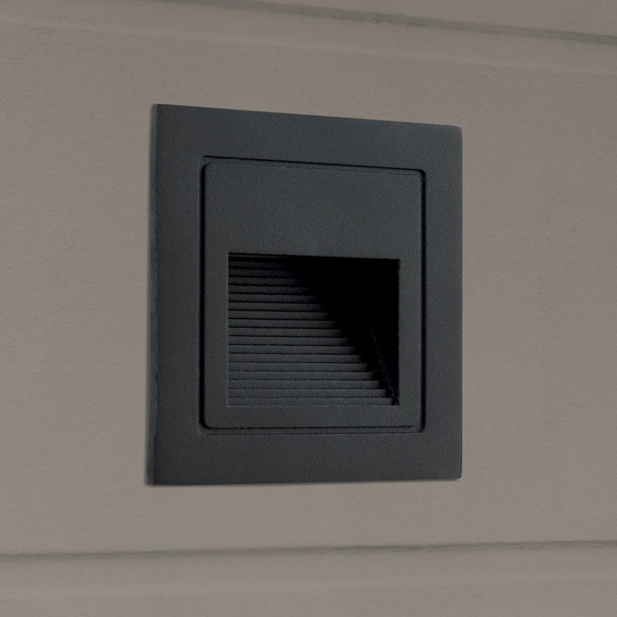 Luminaire encastrable LORO LED/2W/230V IP65 noir
