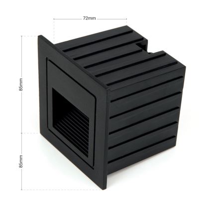 Luminaire encastrable LORO LED/2W/230V IP65 noir