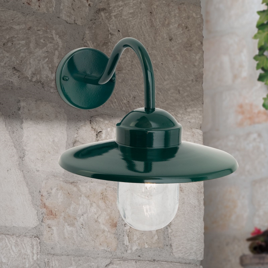Applique murale extérieure EDWARD 1xE27/60W/230V IP44 vert