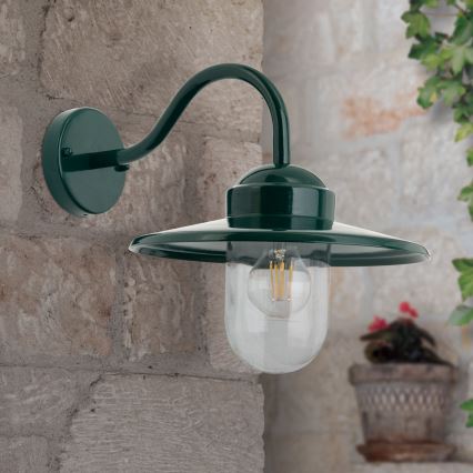 Applique murale extérieure EDWARD 1xE27/60W/230V IP44 vert