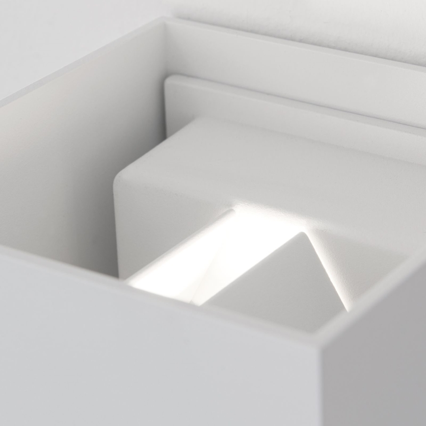 Applique murale extérieure avec détecteur de mouvement et de crépuscule CUBE-S LED/13W/230V IP54 blanc