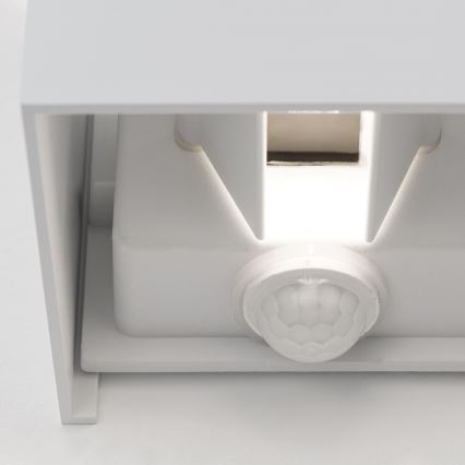 Applique murale extérieure avec détecteur de mouvement et de crépuscule CUBE-S LED/13W/230V IP54 blanc