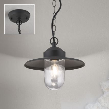 Suspension d'extérieur EDWARD 1xE27/60W/230V IP44 noir