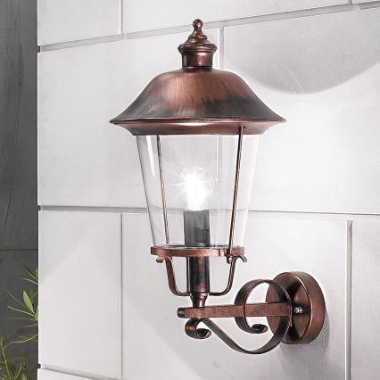 Applique murale extérieure KENZO 1xE27/100W/230V IP44 bronze/patine