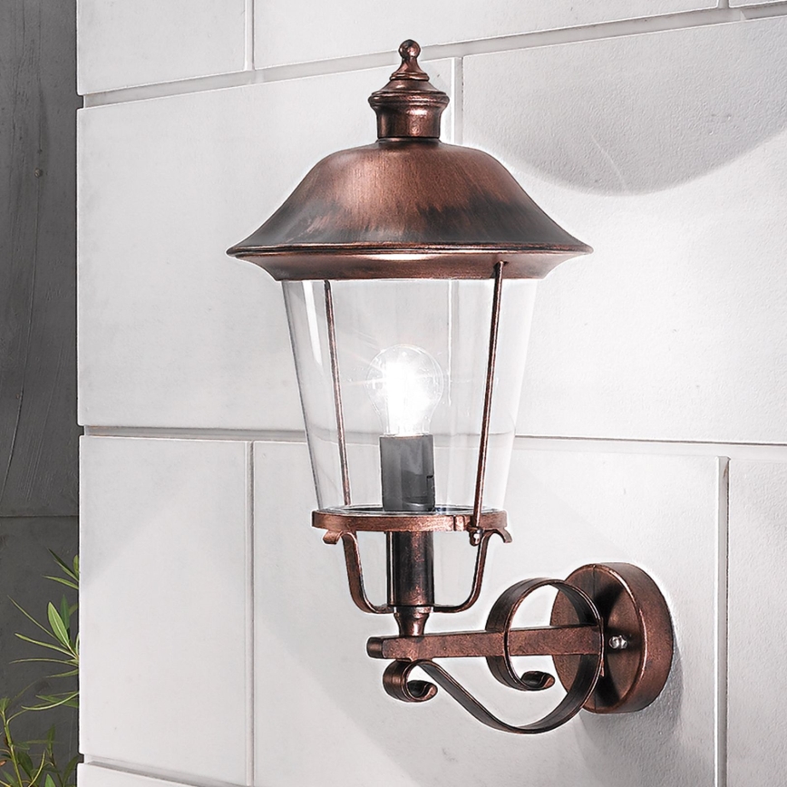 Applique murale extérieure KENZO 1xE27/100W/230V IP44 bronze/patine