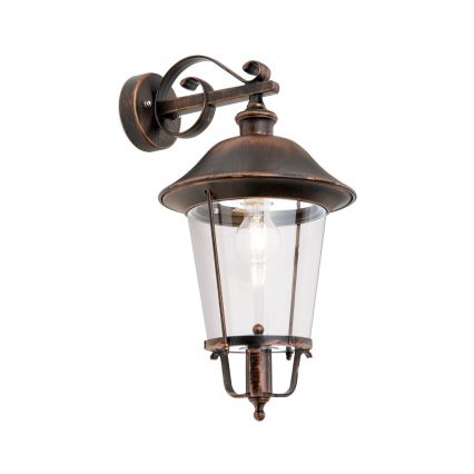 Applique murale extérieure KENZO 1xE27/100W/230V IP44 bronze/patine