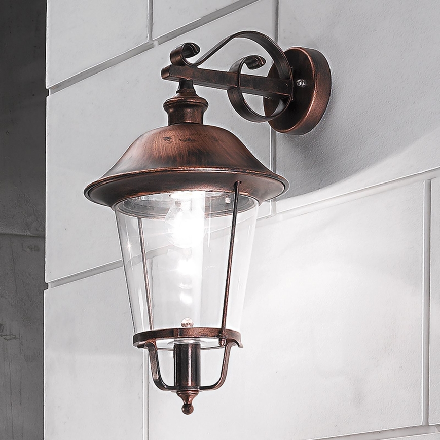 Applique murale extérieure KENZO 1xE27/100W/230V IP44 bronze/patine