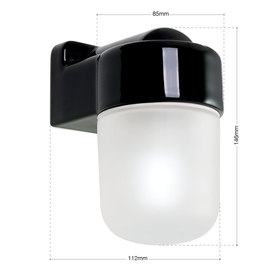Applique murale OSTIA 1xE27/40W/230V noire
