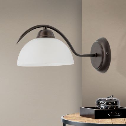Applique murale RULA 1xE27/40W/230V blanc/bronze