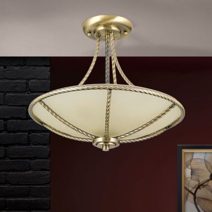 Suspension-barre MAURO 3xE27/60W/230V d. 42 cm bronze