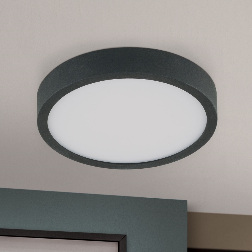 Plafonnier BULLY LED/12W/230V d. 14 cm noir