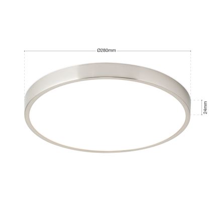 Plafonnier BULLY LED/28W/230V d. 28 cm chrome mat