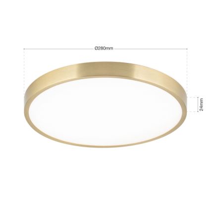 Plafonnier BULLY LED/28W/230V d. 28 cm doré
