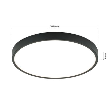 Plafonnier BULLY LED/28W/230V d. 28 cm noir