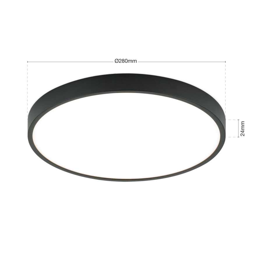 Plafonnier BULLY LED/28W/230V d. 28 cm noir