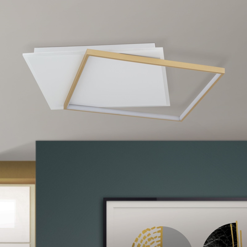 Plafonnier à intensité variable EMANUEL LED/50W/230V blanc/doré