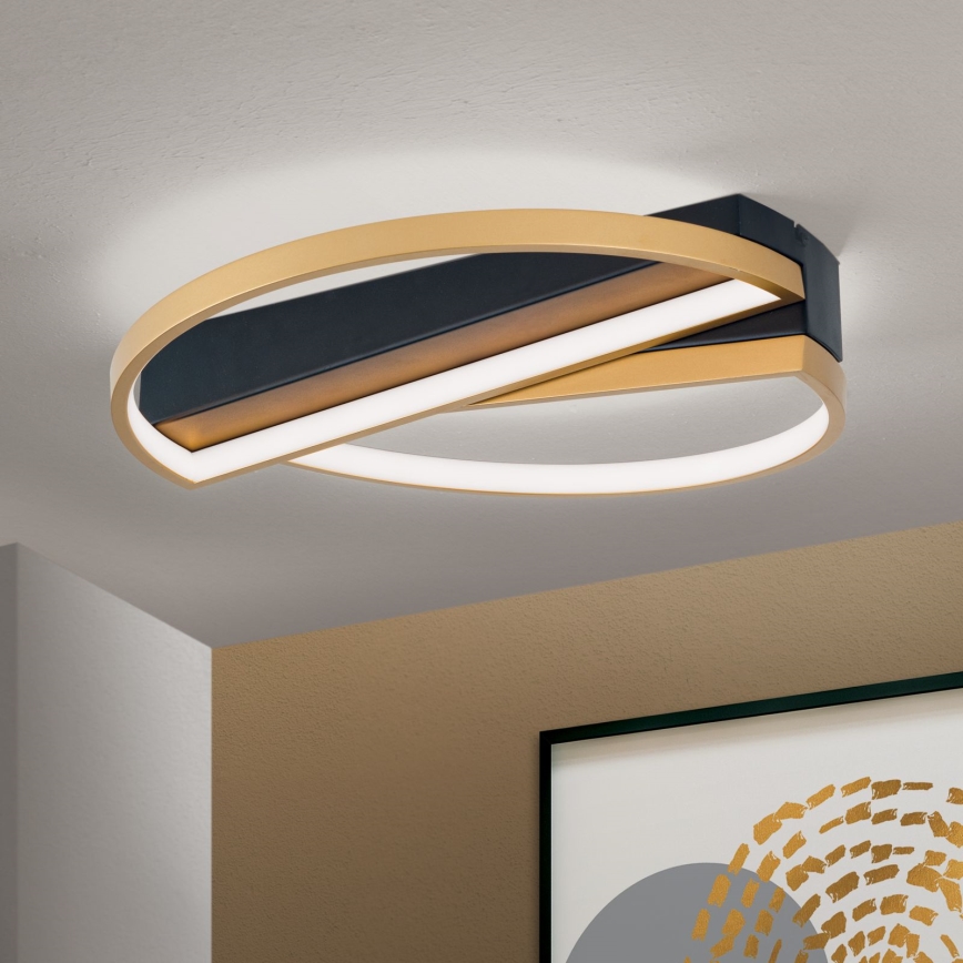 Plafonnier à intensité variable OLGA LED/28W/230V doré/noir