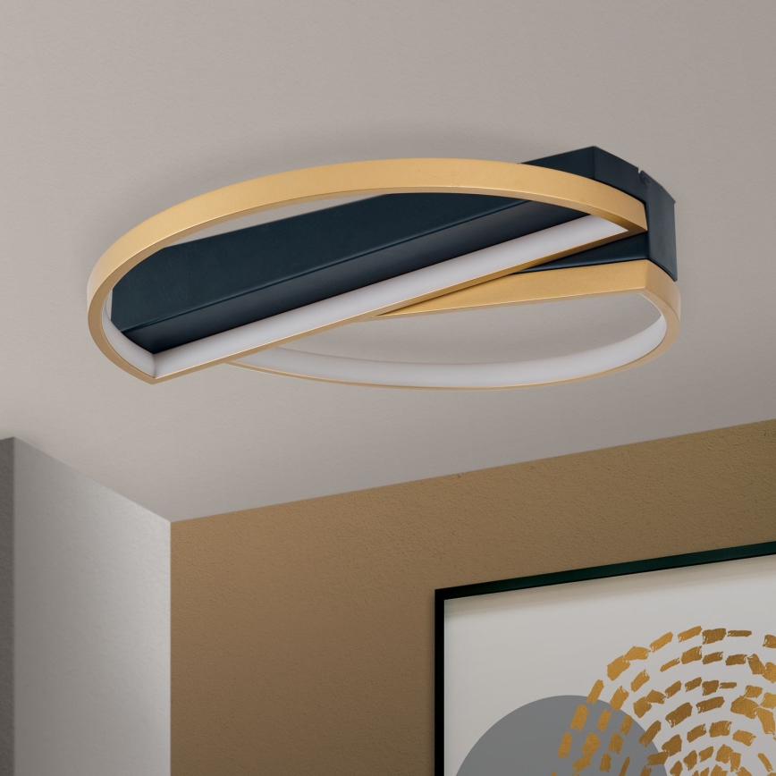 Plafonnier à intensité variable OLGA LED/28W/230V doré/noir