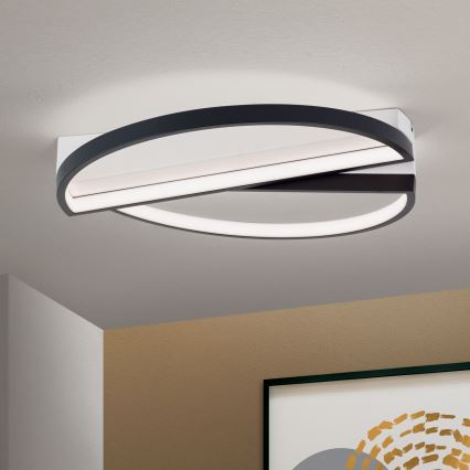 Plafonnier à intensité variable OLGA LED/28W/230V noir/blanc