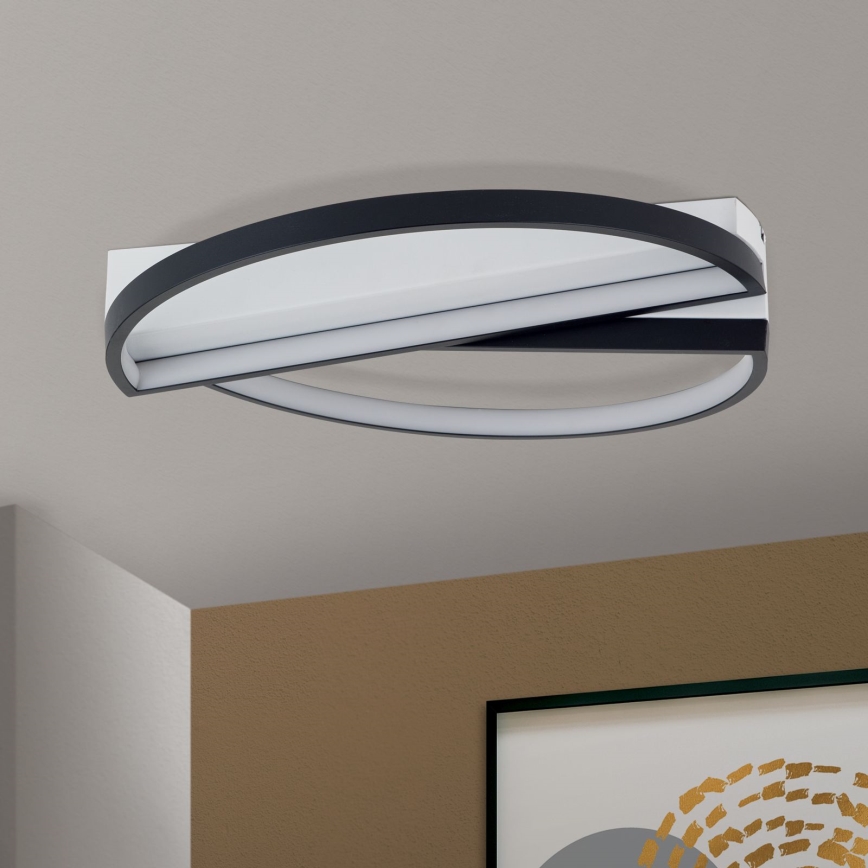 Plafonnier à intensité variable OLGA LED/28W/230V noir/blanc