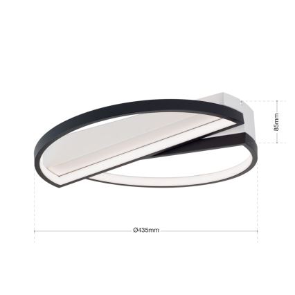 Plafonnier à intensité variable OLGA LED/28W/230V noir/blanc