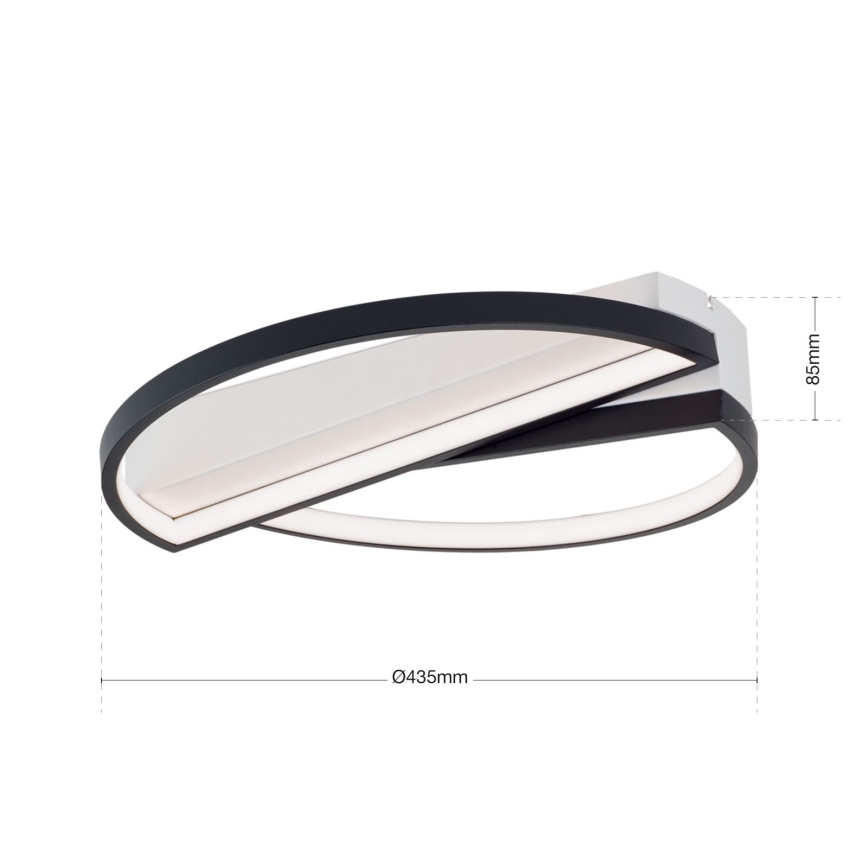 Plafonnier à intensité variable OLGA LED/28W/230V noir/blanc
