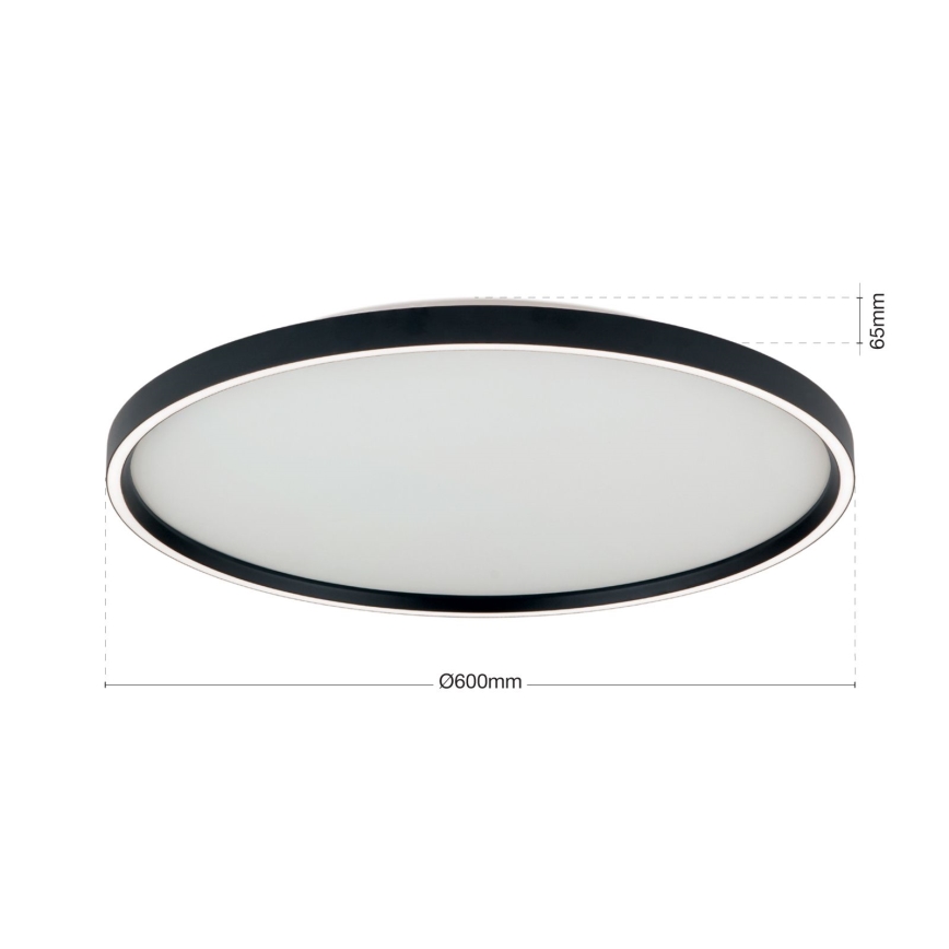 Plafonnier à intensité variable MASCA LED/47W/230V 2700/3350/4000K d. 60 cm noir