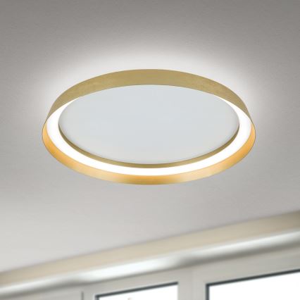 Plafonnier à intensité variable MANTA LED/38W/230V 2700/3000/4000K d. 45 cm doré