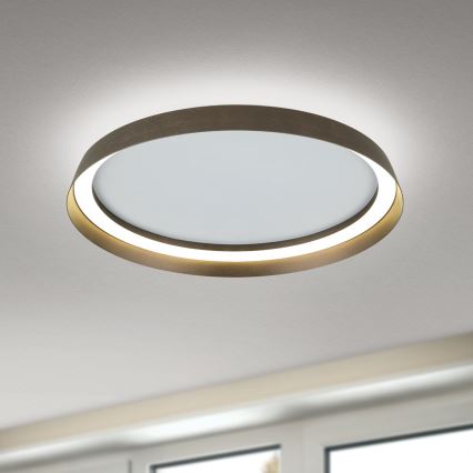 Plafonnier à intensité variable MANTA LED/38W/230V 2700/3000/4000K d. 45 cm marron