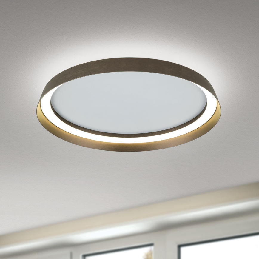 Plafonnier à intensité variable MANTA LED/38W/230V 2700/3000/4000K d. 45 cm marron