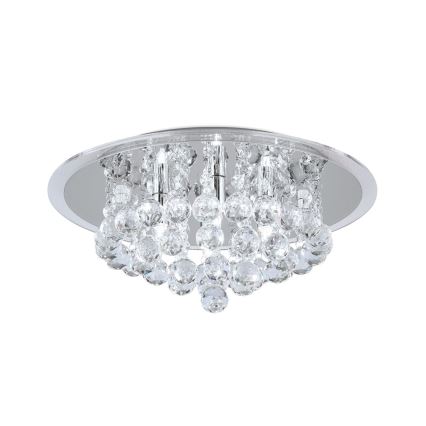 Plafonnier en cristal GLORIA 4xG9/40W/230V d. 38 cm transparent/chrome brillant